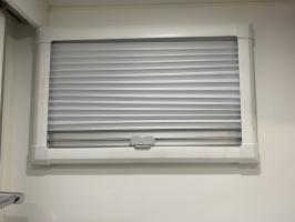 Photo by Geoff From SA. Feb 2026 - Aussie Traveller S4 Window with Integrated Blind & Flyscreen - Black Frame / 300mm H x 500mm W