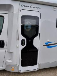 Photo by Tania From VIC. Mar 2026 - Outer Glass Door Panel - Right-Hand Hinge / Viewed from Outside - Suits Dometic CaraD 600 Caravan Doors