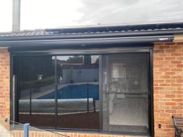 Photo by James From NSW. Mar 2026 - Fiamma F45s Wall-Mount Awning - 4m - Deep Black Case / Royal Grey Fabric - 2.5m Projection