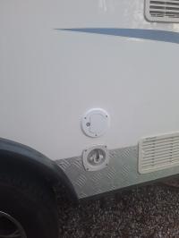 Photo by David. Mar 2026 - Camec One-Key Lockable Water Filler - Right-Hinged / White / 25mm Outlet / 10mm Breather