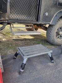 Photo by Joshua From VIC. Apr 2026 - Adjustable-Leg Folding Step - Metal - 193-246mm - 150kg