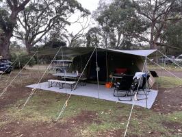 Photo by Bradley From NSW. Apr 2026 - Camec Outdoor Mesh Floor Mat - 7 x 2.5m - Light Grey