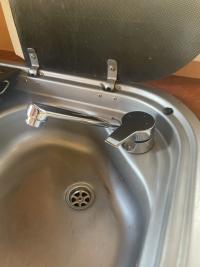 Photo by Michael From NSW. May 2026 - Fold-Down Mixer Tap - 160mm Reach / 1/2 inch Female BSP - Suits Dometic Cramer Sinks