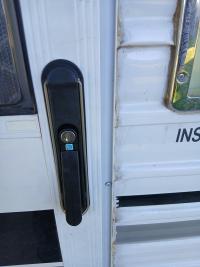 Photo by Geoff From NSW. May 2026 - Camec 3-Point Door Lock Kit - Left-Hand Hinge / Viewed from Outside / One-Key Compatible