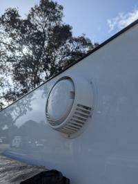 Photo by David From VIC. May 2026 - MaxxFan Dome 12V Roof / Wall Exhaust Vent - White / 158mm Cut-Out