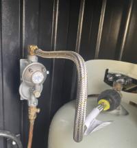 Photo by Kevin From VIC. May 2026 - Bromic Two-Stage RV Gas Regulator Kit - LCC27 - Single Cylinder - 450mm Pigtail - 3/8 inch SAE Test Point