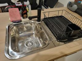 Photo by Freddie From VIC. Jun 2026 - Three-Way Sink Mixer Tap - Hot / Cold / Filtered / 240mm Reach / Black