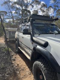 Photo by Leigh From SA. Jun 2026 - MSA 4X4 Towing Mirrors - Black, Electric - Suits Toyota LandCruiser 80 Series 10/1989-01/1998 Vehicles