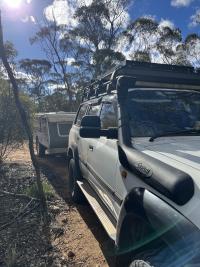 Photo by Leigh From SA. Jun 2026 - MSA 4X4 Towing Mirrors - Black, Electric - Suits Toyota LandCruiser 80 Series 10/1989-01/1998 Vehicles