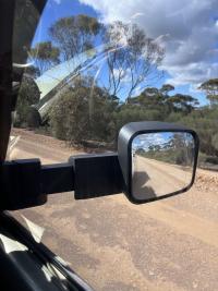Photo by Leigh From SA. Jun 2026 - MSA 4X4 Towing Mirrors - Black, Electric - Suits Toyota LandCruiser 80 Series 10/1989-01/1998 Vehicles
