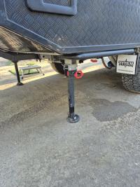 Photo by Neil From SA. Jul 2026 - AL-KO Drop-Down Stabiliser Leg - Black / 740mm