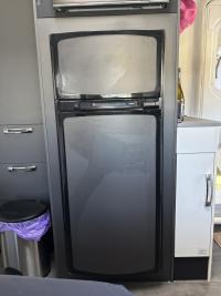 Photo by Michael From NSW. Jul 2026 - Door Panel Trim Retainer - Top / Bottom, Black, 1 Only - Suits Thetford N3185 AU/NZ Fridges