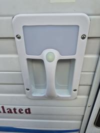 Photo by Roy From WA. Jul 2026 - Camec 12V LED Grab Handle with Blue Night Light - White / 127 x 140mm Mounting Holes