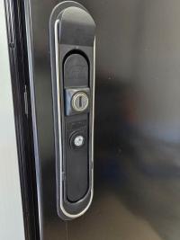 Photo by John From QLD. Jul 2026 - Aussie Traveller DC Caravan Door - 2 Radius Corners - 1540 x 622mm - Right-Hand Hinge - Black