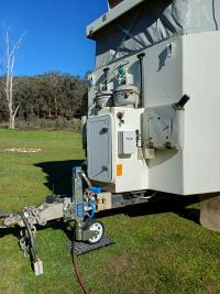 Photo by Keith From NSW. Jul 2026 - ARK XO Extreme Off-Road Jockey Wheel - Twin 200mm Solid Wheels / 750kg Static Capacity / Swivel Clamp