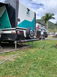 Photo by Graham From QLD. Jul 2026 - Coast RV Pole Carrier with Mounting Brackets - 2200 x 150mm - Black