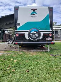 Photo by Graham From QLD. Jul 2026 - Coast RV Pole Carrier with Mounting Brackets - 2200 x 150mm - Black
