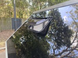 Jul 2026 - Aussie Traveller Single-Hopper Wind-Out Window - Black Frame - 280mm H x 457mm W