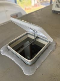Photo by Stephen From NSW. Aug 2026 - Vent Lid - White / 370 x 370mm - Suits 355mm OZvent & Elixir MK2 Roof Hatches
