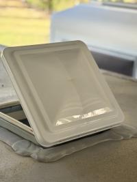 Photo by Stephen From NSW. Aug 2026 - Vent Lid - White / 370 x 370mm - Suits 355mm OZvent & Elixir MK2 Roof Hatches