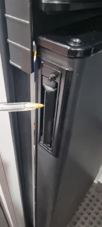 Photo by Steve From VIC. Aug 2026 - Fridge Door Lock Handle Set - Right-Hinged - Suits Thetford T1274 Fridges
