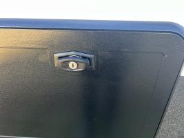 Photo by Simon From NSW. Aug 2026 - Lock Handle with Barrel & 2 Keys - Black - Suits Freucamp & Sanjo Access / Service / Luggage Doors