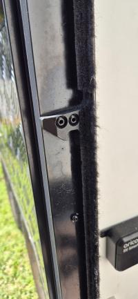 Photo by Kellie From QLD. Sep 2026 - Outer Door Catch - Left-Hand Hinge, Viewed from Outside - Suits Milenco Columbia Doors