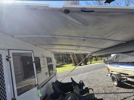 Photo by Luke. Sep 2026 - Supex Acute Curved Awning Roof Rafter - 65-75mm Curve / 1.5-2.5m Extension - White