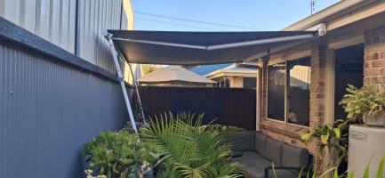 Photo by Tim From QLD. Sep 2026 - Fiamma F45s Wall-Mount Awning - 3m - Polar White Case / Royal Grey Fabric - 2.5m Projection