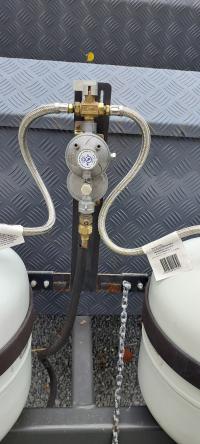 Photo by Christoper From QLD. Oct 2026 - Bromic Two-Stage RV Gas Regulator Kit - LCC27 - Twin Cylinders - 450mm Pigtails - 5/16 inch SAE Test Point