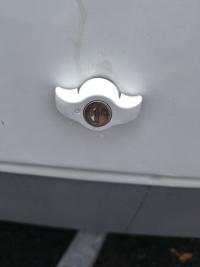 Photo by Lorraine From QLD. Oct 2026 - Boot Lid Lock with 2 Keys - White - Suits Jayco Caravan & Camper Boot Lids