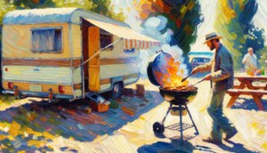 An Impressionist View -  The Art of Caravan Barbecuing 