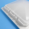Acrylic UV resistant translucent lid with painted metal base