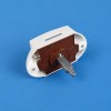 Back Catch - White - Suits 23mm Push Buttons