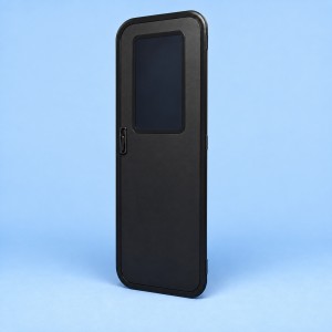 Camec Odyssey Aero Caravan Door - 4 Radius Corners - 1750 x 622mm - Right-Hand Hinge - Black - No...