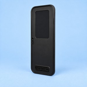 Camec Odyssey Aero Caravan Door - 4 Radius Corners - 1750 x 622mm - Right-Hand Hinge - Black - No...