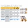Bromic Braided Stainless-Steel Gas Hose - 10mm x 2000mm - 1/4 inch BSP Female Cone x 3/8 inch BSP Male
