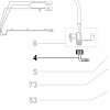 Water Valve Nut & Tail - Suits Dometic CTS 3110 / CTS 4110 Cassette Toilets