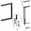 Fridge / Freezer Door Handle - Right-Hand - Suits Dometic RUA5208X / RUC5208X / RUA6408X / RUC6408X / RUA8408X / RUC8408X Fridges