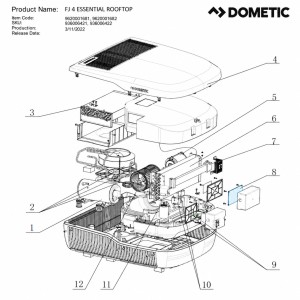 Main PCB - Suits Dometic FreshJet 4 Air Conditioners
