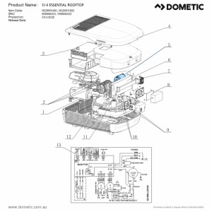 Evaporator Fan Motor - Suits Dometic FreshJet 4 Air Conditioners
