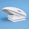 MaxxFan Deluxe Thermostatic Roof Vent with Rain Dome - Power Lift / Remote / 355 x 355mm Cut-Out