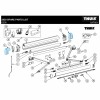 Main Housing End Caps - Left & Right - Silver - Suits Thule 5200 Awnings