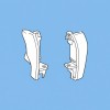 Lead Rail End Caps - Left & Right - White - Suits Thule 6300 Awnings