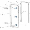 Hinge Set - Without Flyscreen Door - Suits Dometic CaraD-R & CaraD-RF Motorhome Entrance Doors