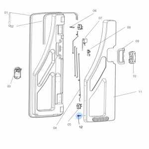 Fixing Clip Set - 13 Pack / White - Suits Dometic CaraD-R & CaraD-RF Motorhome Entrance Doors