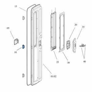 Hinge - Suits Dometic CaraD-400 / CaraD-400F Caravan Doors