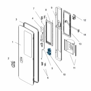 Lock Mechanism - Left-Hand Hinge - Suits Dometic CaraD-R100F Motorhome Entrance Doors