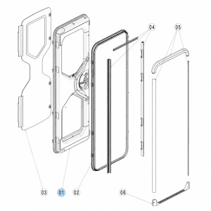 Internal Bottom Panel - Left-Hand Hinge - Suits Dometic CaraD 600 Caravan Doors