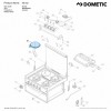 Electric Hotplate Element - Suits Dometic MC101 / MC102 Ovens